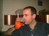 Martin Sewell drinking